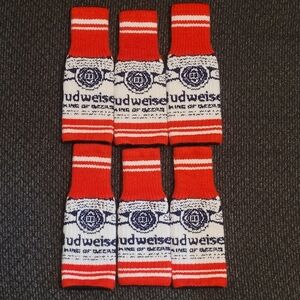 Budweiser 6 Pack Knit Beer Koozie Sweaters For Bottles NWOT